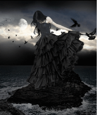 Gif animé gothique femme